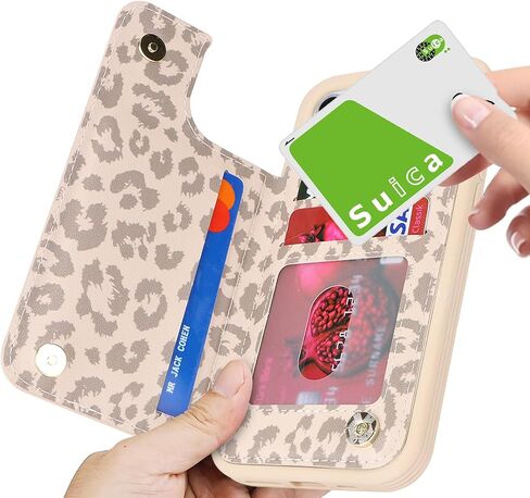iCoverCase Compatible with iPhone 11 Pro Phone Case with Card Holder, Wallet Case for Women Men RFID Blocking PU Leather Protective Case 5.8 Inch (Beige) in Kuwait