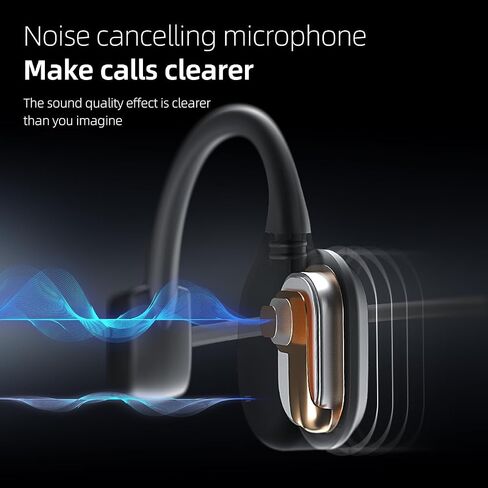 Sweet Gisele Open-Ear Bluetooth Bone Conduction Headphones – Wireless Earbuds with Mic, Over-Ear Sport Headband for Secure Fit - Ear Hanging Earphones for Running, Fitness and Workouts in Saudi Arabia