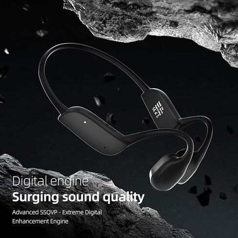 Sweet Gisele Open-Ear Bluetooth Bone Conduction Headphones – Wireless Earbuds with Mic, Over-Ear Sport Headband for Secure Fit - Ear Hanging Earphones for Running, Fitness and Workouts in Saudi Arabia