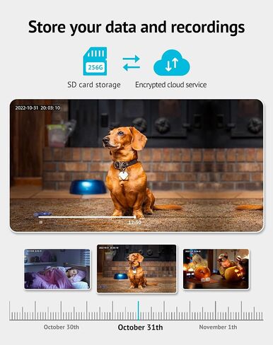 LaView Security Cameras 2k with Color Night Vision, 4MP Cameras for Home Security with Motion Detection, Two-Way Audio, Indoor WiFi Camera for Baby/Pet, Alexa, USA Cloud Service,White in Kuwait