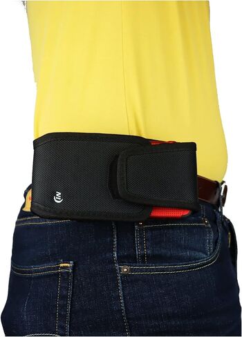 Nite Ize Tall Nylon Cell Phone Pouch for iPhone 15 14/13 Pro Max/iPhone 12 11 Pro Max, iPhone 14 Plus, Rugged and Heavy Duty, Strong 360 Rotating Holster Belt Clip Holder, Fits Case On Phone in Saudi Arabia