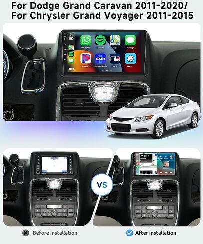 8 CORE G+64G Car Radio Stereo for Dodge Grand Caravan 2011-2020/for Chrysler Grand Voyager 2011-2015, Wireless CarPlay Android Auto 9 Inch IPS Touch Screen Android 13 GPS WiFi BT 32-Band DSP Camera in Saudi Arabia