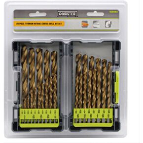 29 Piece Quick Change Titanium Coated Bit Set with Hex Shanks in Various Sizes for Tools and Home Improvement