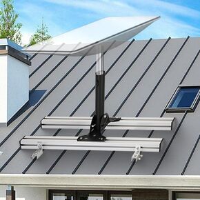 Adjustable Starlink Gen 2 Roof Mount, for Standing Seam Metal Roof with Starlink Pipe Adapter，Starlink Mounting Brackets，Starlink Mounting Kit,No Need to Drill Holes