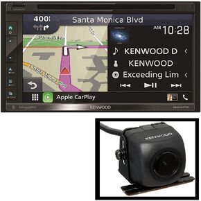 Kenwood DNX577S 6.8" Capacitive Touchscreen DVD Navigation Receiver | Apple CarPlay & Android Auto Compatible | Digital LED Backlit LCD Display | Plus CMOS-130 Rearview Camera