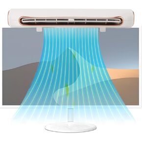 مشبك شاشة على المروحة، مروحة مكتب محمولة 3 سرعات هادئة خالية من الشفرة، مروحة USB لشاشة زاوية الرياح قابلة للتعديل للمكتب المنزلي وشاشة الكمبيوتر المحمول (أبيض)