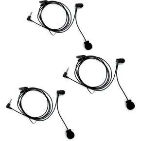 WODASEN 3 Pack 3.5mm in-Ear Earbud Referee Headset Soccer Coach Headphone Football Arbitration Official Earpiece Left Right Side for V4 Plus V6Pro FBIM Intercom (3-Pack)
