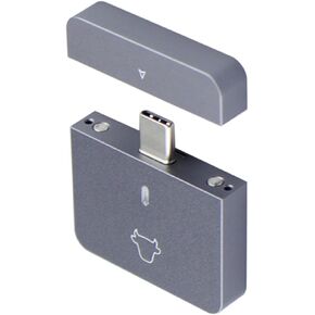 NVMe 2230 SSD Enclosure Box USB C Adapter 10Gbps Fast Data Transfer Supports PCIe SSD No Driver Needed, approx 4x4x0.8cm/1.57x1.57x0.31in, As Pic Shows