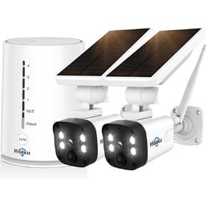 Hiseeu 3MP 2K Wireless Security Camera System, Indoor/Outdoor, Motion Detection, 2-Way Audio, IP66 Waterproof, 32GB SD Card, Compatible with Alexa – Home/Office Surveillance