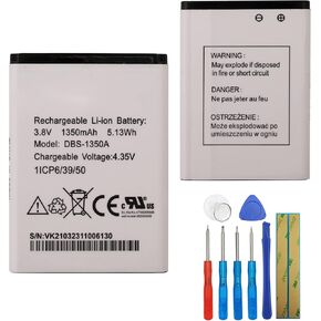 Replacement Battery DBS-1350A Compatible with Doro 7050 Consumer Cellular Flip with Tools