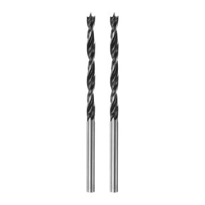 HARFINGTON 2pcs Brad Point Drill Bits 5.5mm(14/64") Dia Straight Steel Round Shank Drill Metric Brad Point 2.2" Drilling Depth Spiral Twist Drill Bits for Carpenter Woodworking Plastic Rubber