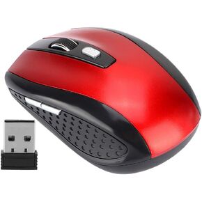Wendry Mouse,6D Ultra-Thin 2.4G 1200DPI USB Mouse Ergonomic Optical Positioning Mouse for Laptop,Ergonomic Design,Professional Optical Positioning Technology(Red)