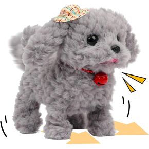 Cuteoy Walking Grey Squirrel Stuffed Animal Talking Wagging Nodding Educational Plush Toy Electric Interactive Animated Plushies for Girls Boys Birthday