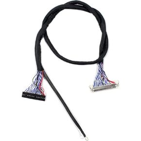 VSDISPLAY LVDS Cable FIX-30P 2ch 8bit for 17" 19" 20.1" 21.5" 1920x1050 Length 50cm, Laptop Screen LVDS Signal Wire