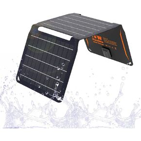 FlexSolar 40W USB Foldable Solar Panel Chargers 18W USB-A USB-C Portable Power Emergency ETFE Monocrystalline Small Panels IP67 Waterproof Camping Hiking Backpacking for Phones Power Banks Tablets
