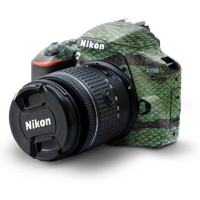 Carbon Fiber Skin Compatible with Nikon D3500 Camera - Green Serpent - Premium 3M Vinyl Protective Wrap Decal Cover - Easy to Apply | Crafted in The USA by MightySkins