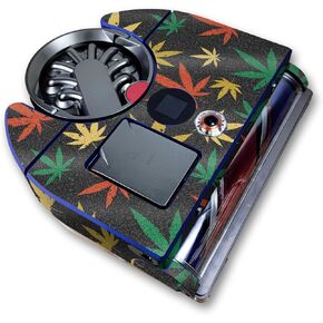 Glossy Glitter Skin Compatible with Dyson 360 Vis Nav - Rastafari Kush - Premium 3M Vinyl Protective Wrap Decal Cover - Easy to Apply | Crafted in The USA by MightySkins