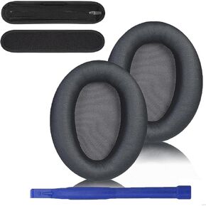 WH-CH700N Replacement Ear Pads with Widen Headband Cover for Sony WH-CH720N, WH-CH710N, WH-CH700N, MDR-10R(10RBT, 10RNC), MDR-ZX770BT, MDR-ZX780DC Headphones, Softer Protein Leather (Titanium Gray)