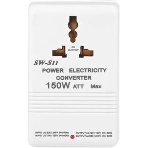 Voltage Converter SW-S11 150W Step-Up Step-Down Voltage Converter Dual Channel Transformer Universal Power Adapter 220V-110V 110V-220V World Travel Worldwide Plug Adapter ：CN Plug