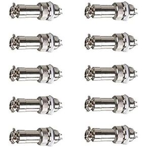Ximimark 10 Pairs 12mm Thread 4 Pins Male Female Panel Metal Aviation Wire Connector