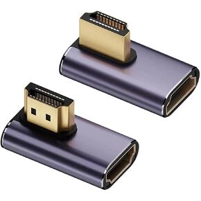 90 Degree 8K HDMI Adapter, Right Angle HDMI Adapter,HDMI Male to Female Extender Connector with 8K@60Hz, 4K@120Hz(Left＆Right＆Up＆Down)