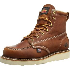 Thorogood 6" Work Boots for Women - American Heritage - Full-Grain Leather with Comfort Insoles and Slip-Resistant Wedge Outsoles, Made in USA
