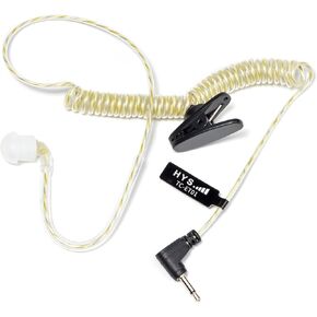 HYS 2.5mm Receiver/Listen ONLY Surveillance Dynamic Balanced Armature Wired Earbuds Earpiece, Law Enforcement Police Patrol Privacy Headset for 2.5mm Motorola Kenwood Icom Shoulder Speaker Mic