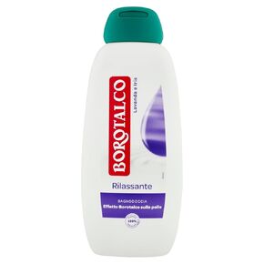 Borotalco Relaxing Body Wash with the Scent of Lavender and Iris 450 ml, 15.2 Fl Oz - made in Italy [italian import]