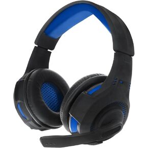 Sentry HPXGX100BL Stereo Gaming Headset, Blue; in-line Volumen and Mic On/Off Controls; Rotating Omni-directional Mic; Adjustable Headband; Comfortable Earpads for Long Use