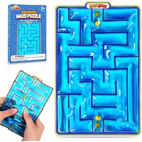 Sensory Toys Fidget Marble Maze - Gel Filled Sensory Items for Kids Children Teens Autism | Tactile Autistic Calming Toys for Preschool Classroom | Stress & Anxiety Relief Special Needs Calm Down Toy
