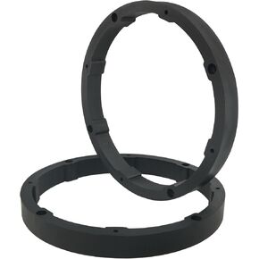 MEETOOT 2PCS Automotive Universal ABS Speaker Spacer 6.5 inch Car Stereo Speaker Spacer Speaker Spacer Adapter Ring Solid Mounting Bracket for Boats RVs Audio Systems