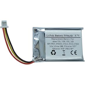 500mAh 3.7V Replacement Battery For Abee V31, Abee V35, Abee V51, Abee M3, HP F520, HP F520G,HP F310, HP F210, HP F300, Mio Mivue 388, Whistler WP7, Whistler WP7 PRO SP7, Mio 582535, Mio (1ICP6/26/36)