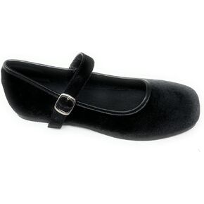 N.Y.L.A. women's Velvet Mj Mary Jane Flat