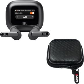 JBL Live Beam 3 True Wireless Noise Cancelling Earbud Bundle with gSport Case (Black)