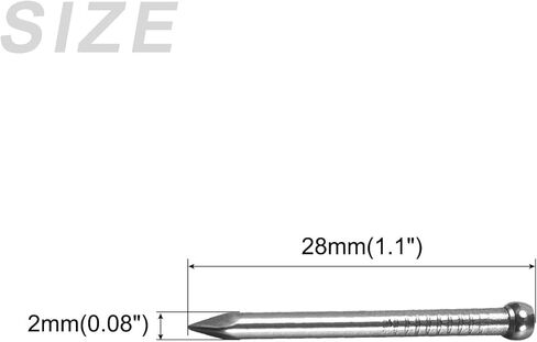 Finishing Nails (2x25mm) 200pcs, Carbon Steel Hardware Nails - for Woodworking Baseboard in Kuwait