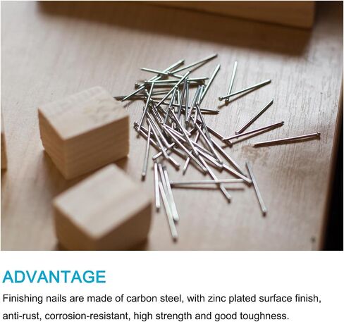 Finishing Nails (2x25mm) 200pcs, Carbon Steel Hardware Nails - for Woodworking Baseboard in Kuwait