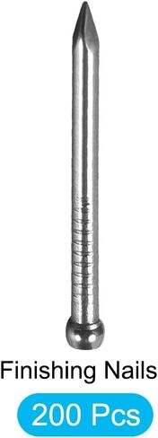 Finishing Nails (2x25mm) 200pcs, Carbon Steel Hardware Nails - for Woodworking Baseboard in Kuwait