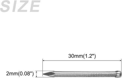 Finishing Nails (2x25mm) 200pcs, Carbon Steel Hardware Nails - for Woodworking Baseboard in Kuwait