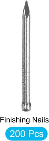 Finishing Nails (2x25mm) 200pcs, Carbon Steel Hardware Nails - for Woodworking Baseboard in Kuwait