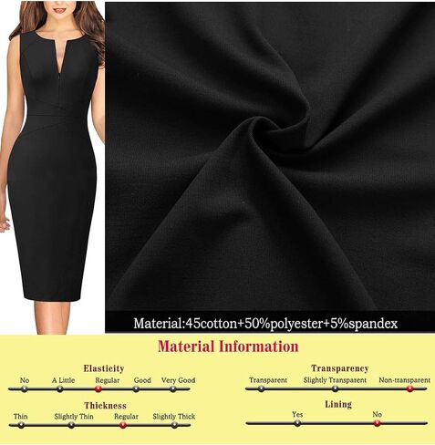 VFSHOW Womens Elegant Front Zipper Slim Work Business Office Party Bodycon Pencil Dress in Saudi Arabia