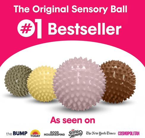 Edushape The Original Sensory Ball for Baby - 7" Baby Ball That Helps Enhance Gross Motor Skills for Kids Aged 6 Months & Up - Vibrant, Colorful and Unique Toddler Ball in Kuwait