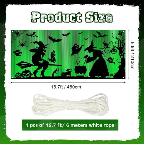 Preboun 7 x 16 ft Halloween Garage Door Decorations Large Double Garage Door Cover Ghost Bat Garage Door Banner Large Backdrop with Grommets for Halloween Yard Front Porch Wall Decorations(Monster) in Saudi Arabia