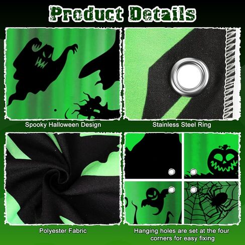 Preboun 7 x 16 ft Halloween Garage Door Decorations Large Double Garage Door Cover Ghost Bat Garage Door Banner Large Backdrop with Grommets for Halloween Yard Front Porch Wall Decorations(Monster) in Saudi Arabia