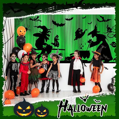 Preboun 7 x 16 ft Halloween Garage Door Decorations Large Double Garage Door Cover Ghost Bat Garage Door Banner Large Backdrop with Grommets for Halloween Yard Front Porch Wall Decorations(Monster) in Saudi Arabia
