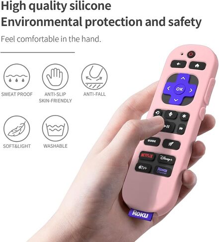 Silicone Cover for Roku Voice Remote Pro 2nd Ed. Roku Remote Control RCB1R Protective Silicone Case Sleeve Shockproof Skin for Roku Remote with Lanyard (Mint) in Saudi Arabia