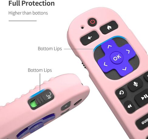 Silicone Cover for Roku Voice Remote Pro 2nd Ed. Roku Remote Control RCB1R Protective Silicone Case Sleeve Shockproof Skin for Roku Remote with Lanyard (Mint) in Saudi Arabia