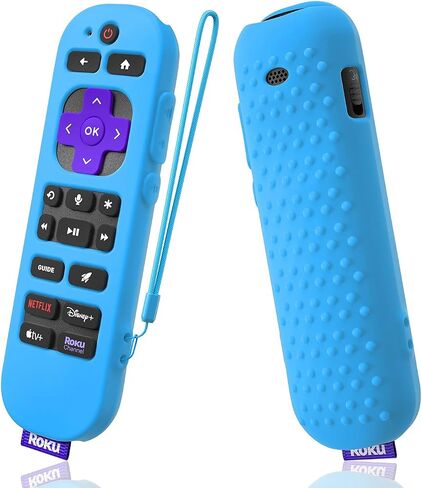 Silicone Cover for Roku Voice Remote Pro 2nd Ed. Roku Remote Control RCB1R Protective Silicone Case Sleeve Shockproof Skin for Roku Remote with Lanyard (Mint) in Saudi Arabia