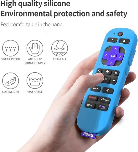 Silicone Cover for Roku Voice Remote Pro 2nd Ed. Roku Remote Control RCB1R Protective Silicone Case Sleeve Shockproof Skin for Roku Remote with Lanyard (Mint) in Saudi Arabia