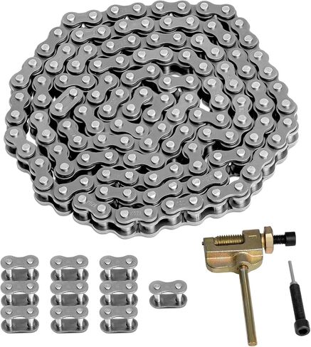Belleone #25 Roller Chain - 10 Feet #25 Chain with Connecting Link for Go Karts, Mini Bikes, Scooters, Dirt Bikes, Razor Motorcycles, Pocket Bike and Bycicles - 480 Links in Saudi Arabia