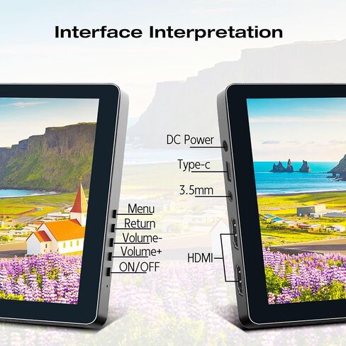 10.1Inch Touchscreens Small Mini Portable Monitor with Built-in Speakers and Tripod1920x120016:10 HD 60Hz IPS Panel HDMI，Compatible with PS4/PS5/XBOX/Switch/Raspberry Pi in Saudi Arabia